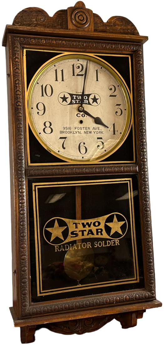 TWO STAR RADIATOR SOLDER CLOCK (1 of 7)