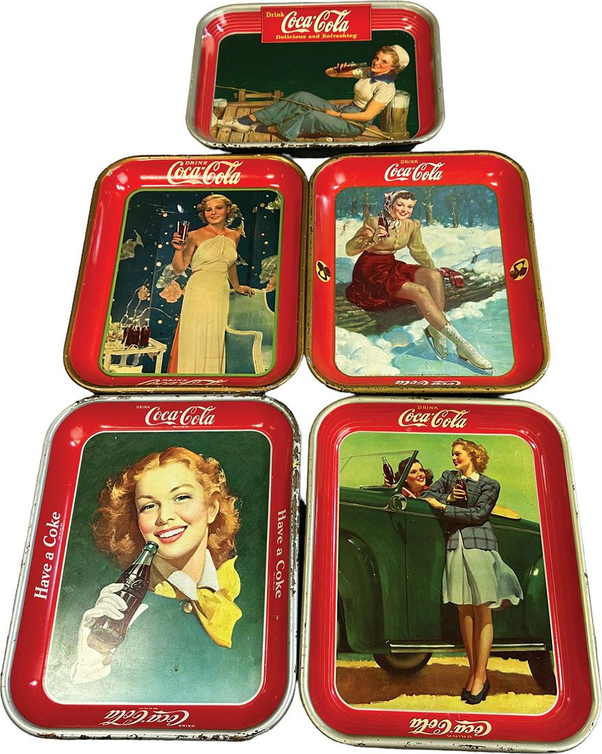 FIVE COCA COLA TRAYS (1 of 4)