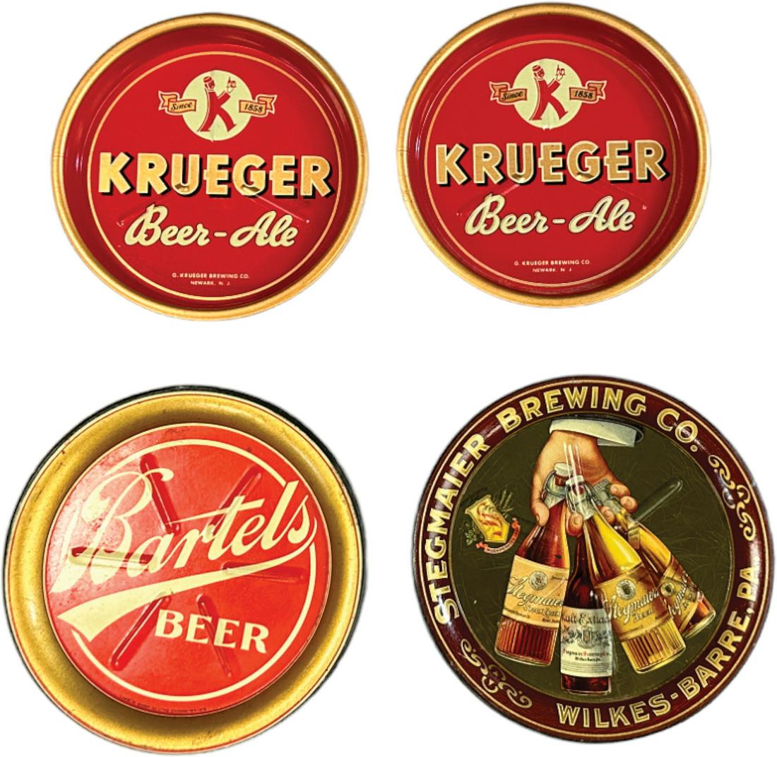 FOUR BEER TIN COASTERS (1 of 3)