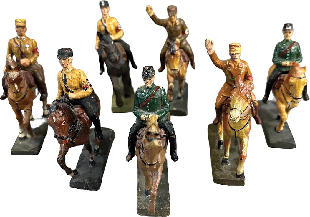 LINEOL AND ELASTOLIN MOUNTED FIGURES (1 of 6)