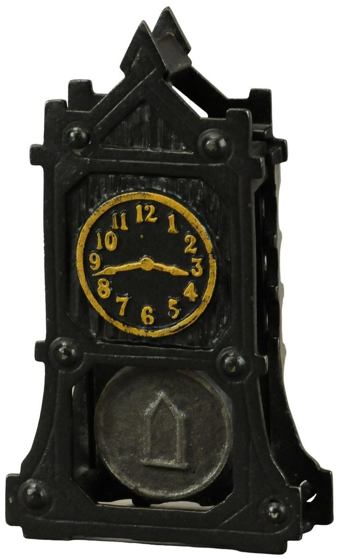 HALL CLOCK W/ PENDULUM STILL BANK (1 of 3)
