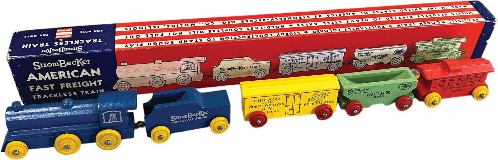 BOXED STROMBECKER AMERICAN FREIGHT TRAIN (1 of 4)