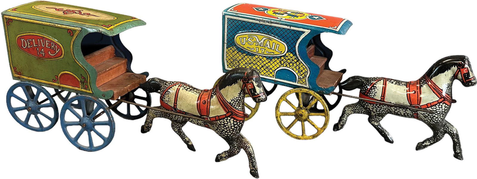 TWO CONVERSE HORSE DRAWN WAGONS (1 of 4)