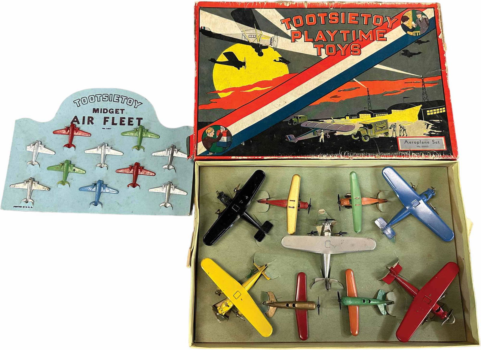 BOXED TOOTSIETOY AEROPLANE SET (1 of 4)
