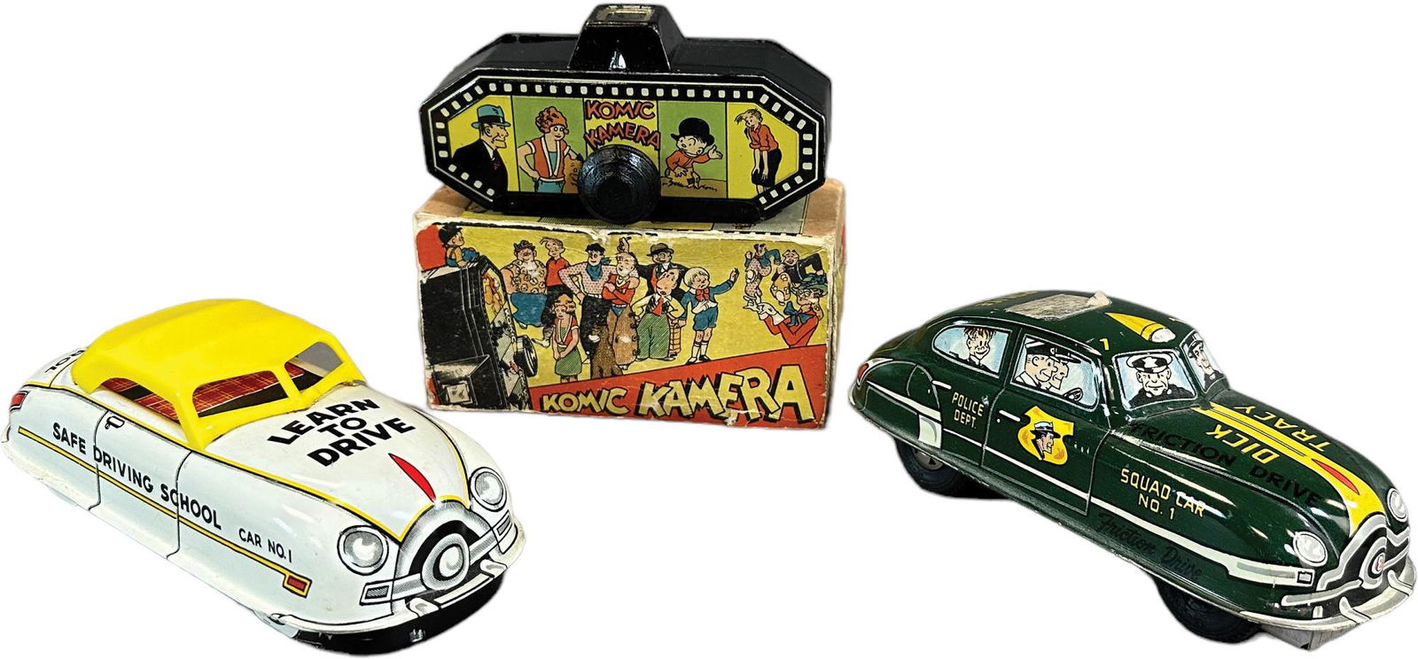 TWO MARX CARS W/ KOMIC KAMERA (1 of 6)