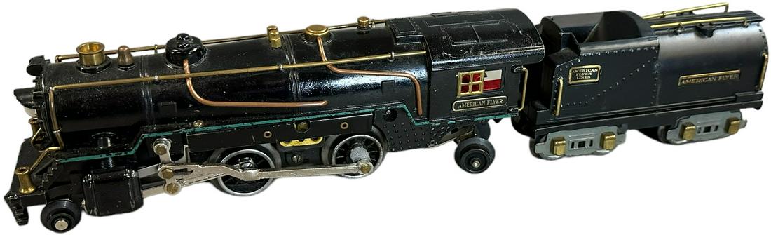 AMERICAN FLYER NO 3308 LOCO & TENDER: 226. AMERICAN FLYER NO 3308 LOCO & TENDER | Electric, 0 gauge. | 10" l. Loco | Restored. | $200 - $400