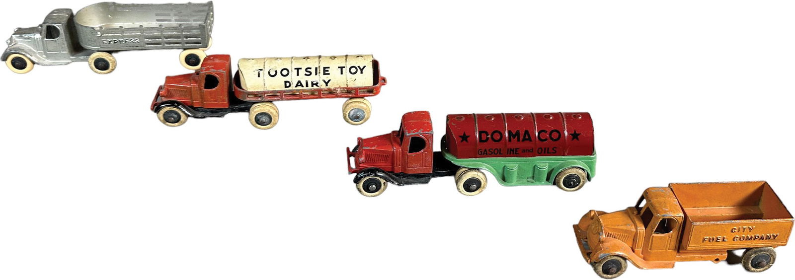 Tootsie Toy Dairy Truck & Trailers