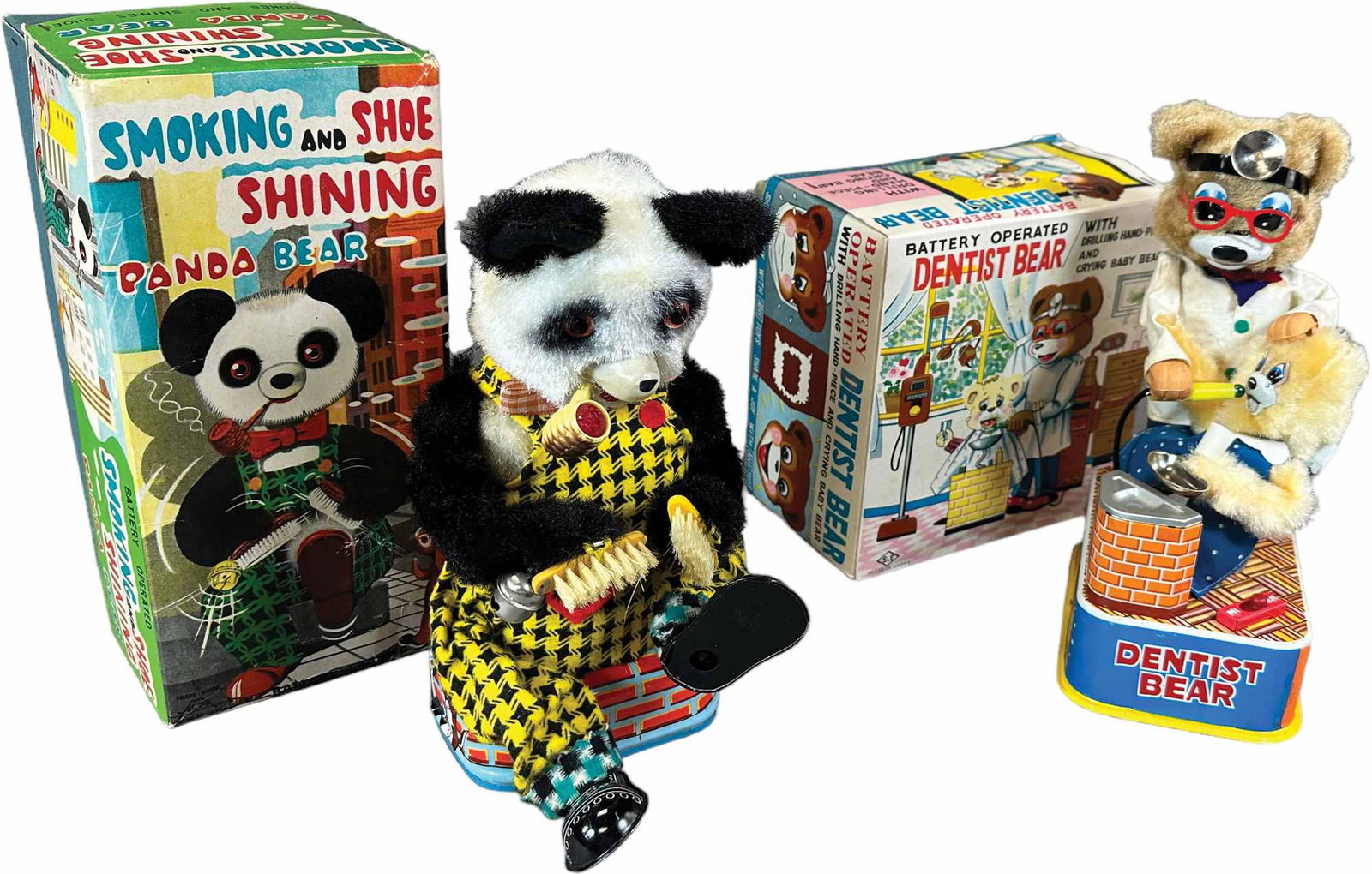 BOXED ALPS SMOKING & AHI DENTIST BATTERY-OP BEARS (1 of 5)