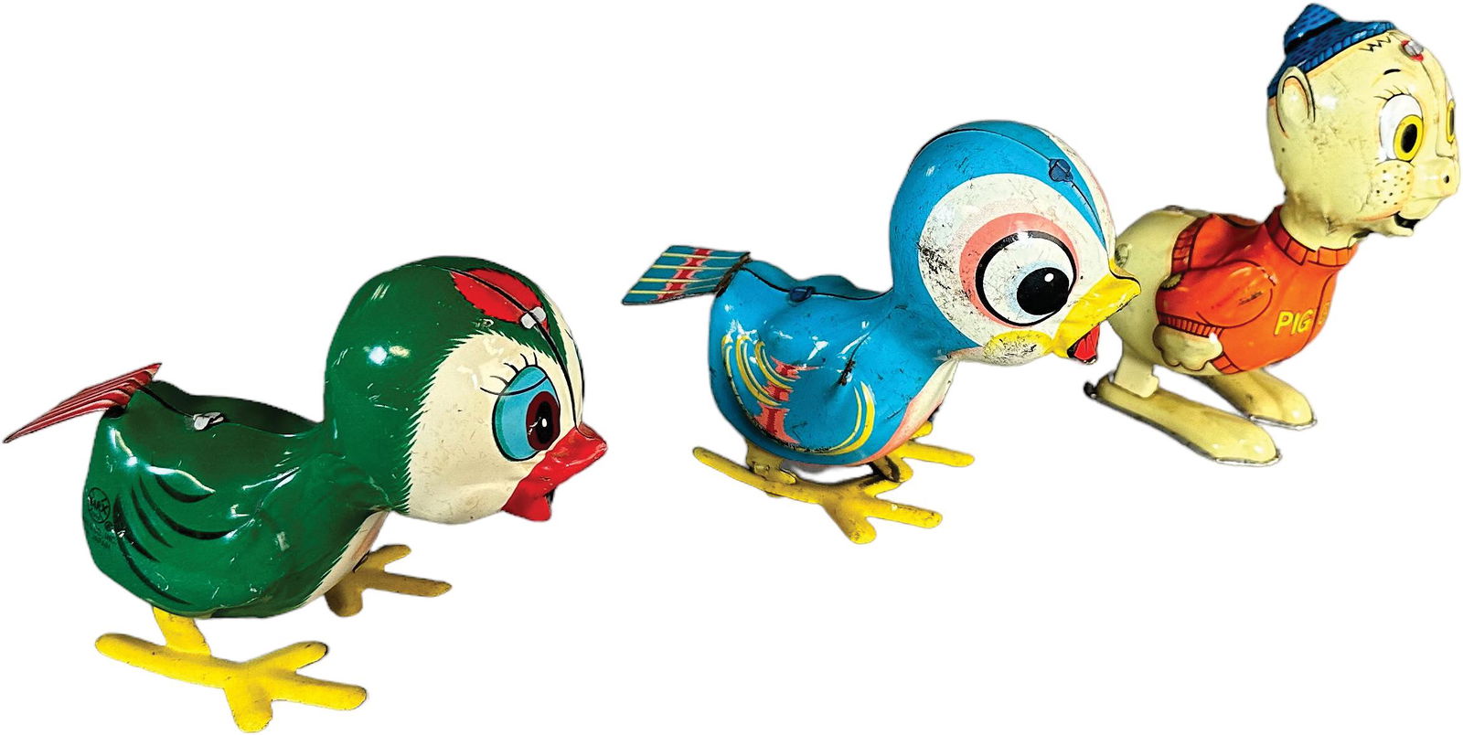 MARX HOPPING BIRDS & PIGGY FIGURE (1 of 4)