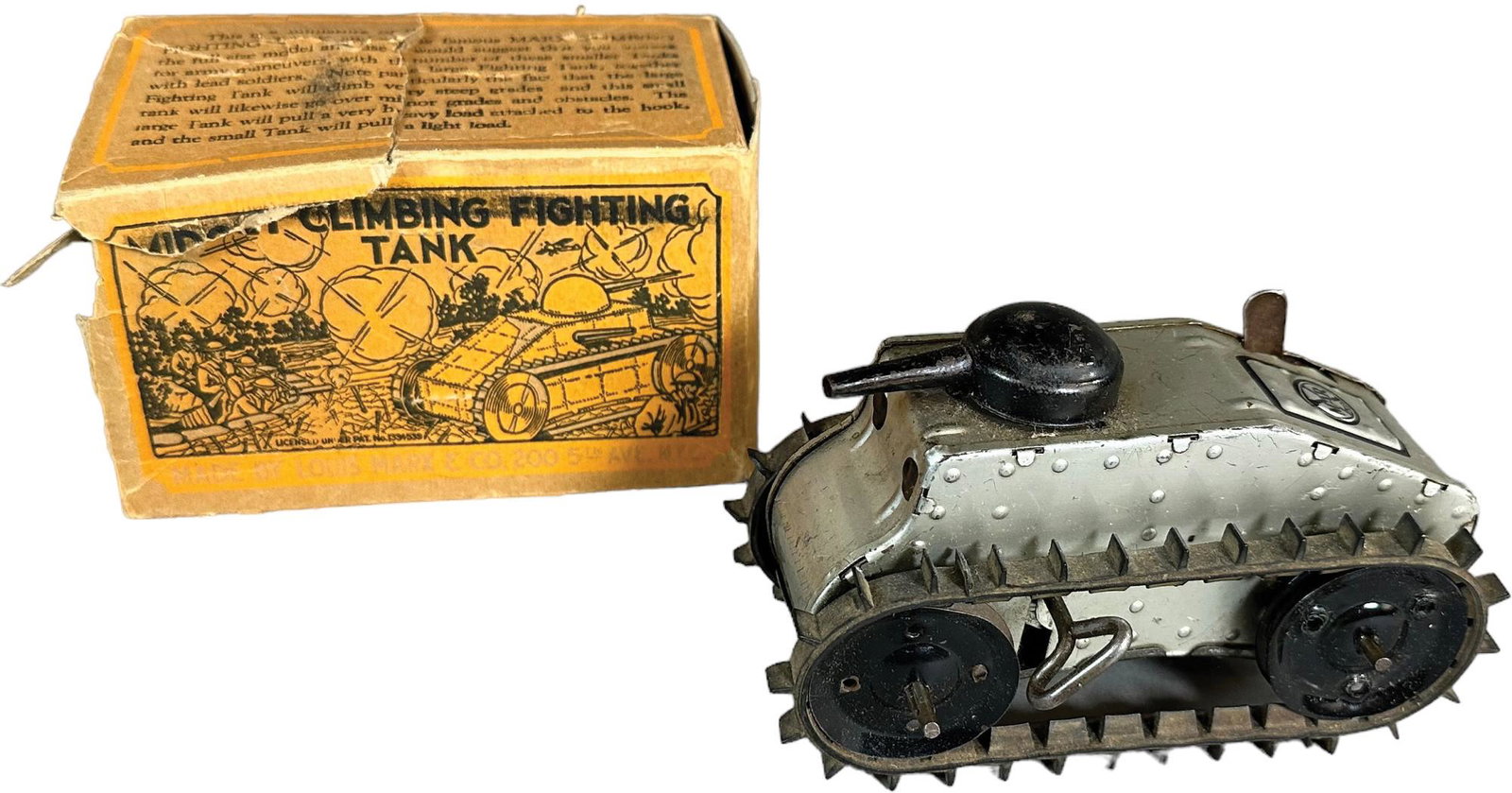 BOXED MARX MIDGET CLIMBING FIGHTING TANK (1 of 5)