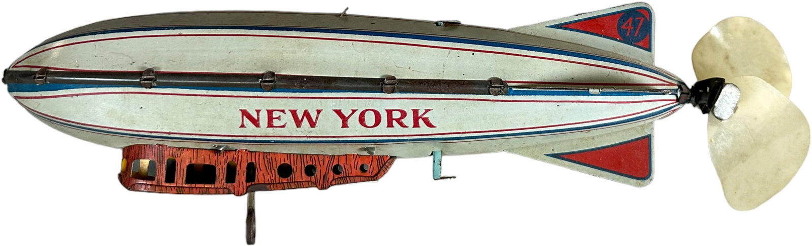 STRAUSS NEW YORK WIND-UP ZEPPELIN: 66. STRAUSS NEW YORK WIND-UP ZEPPELIN | From the Paul Cole Collection. | 10" l. | (Excellent Condition) | $150 - $300