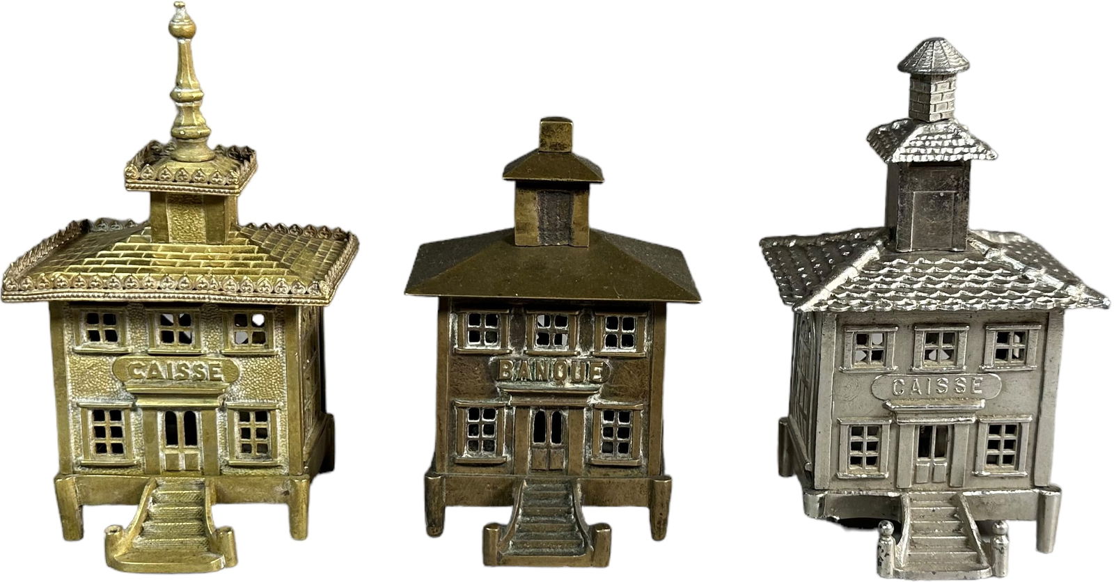 BRASS CAISSE & BANQUE BUILDING STILL BANKS (1 of 6)