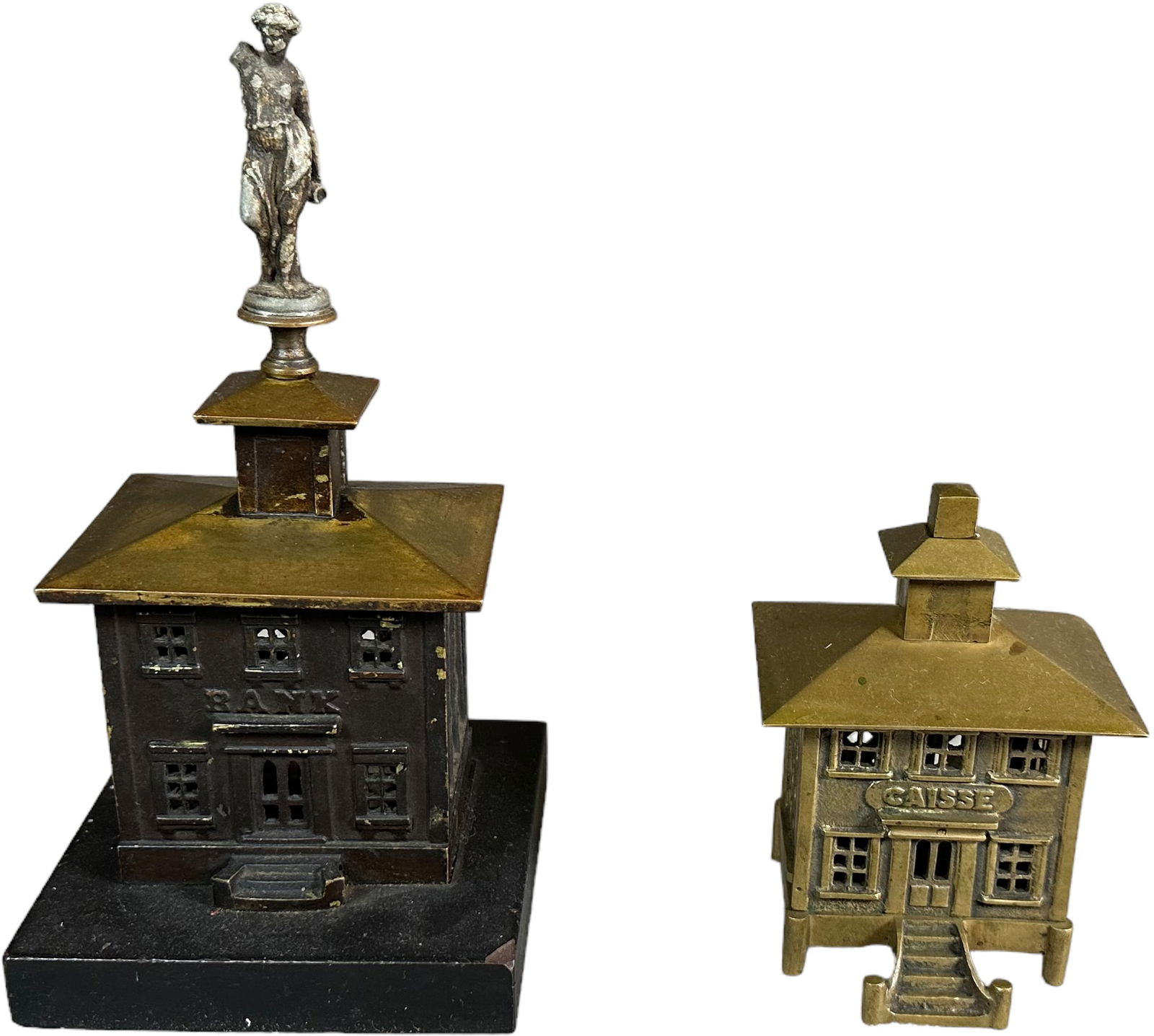 BRASS CAISSE & FINIAL BUILDING STILL BANKS (1 of 5)