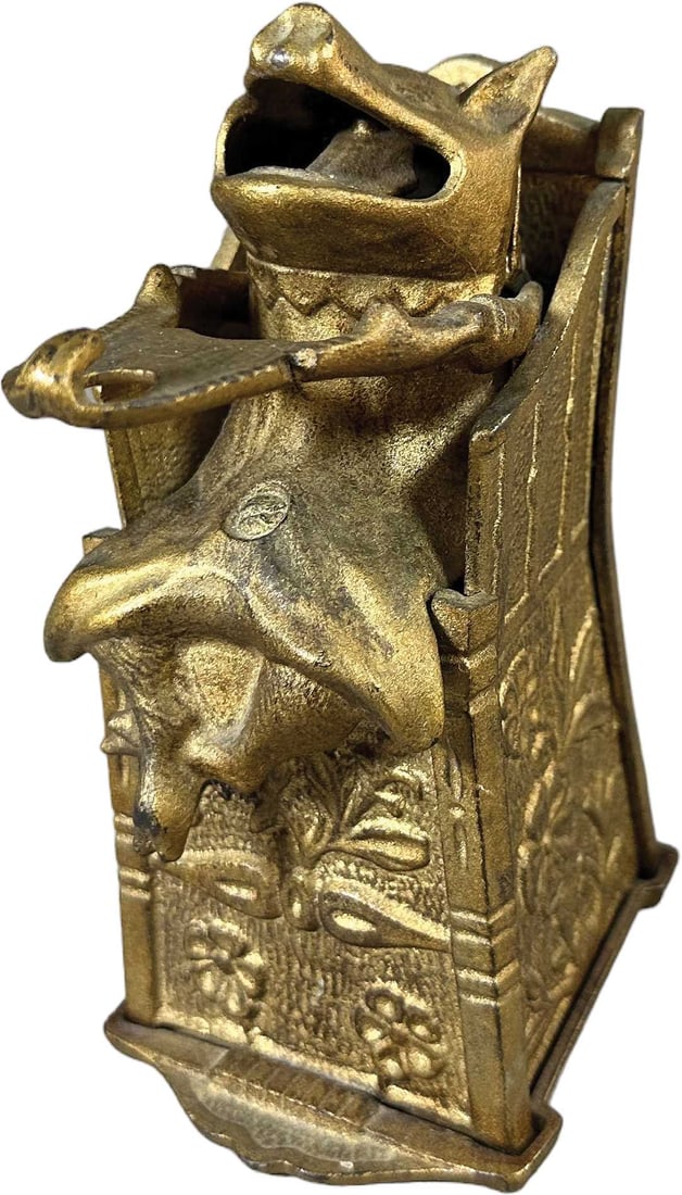 PIG IN HIGH CHAIR MECHANICAL BANK (1 of 8)