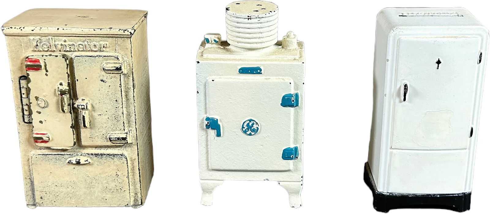 THREE CAST IRON REFRIGERATOR STILL BANKS (1 of 5)