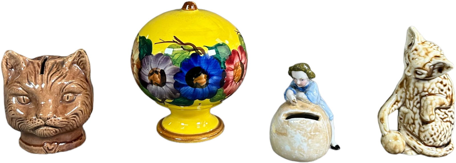 LOT OF FOUR AUSTRIAN CERAMIC BANKS (1 of 2)