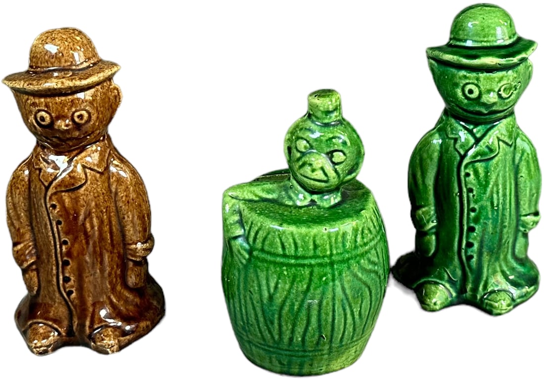 THREE AUSTRIAN COMIC CHARACTER EARTHENWARE BANKS (1 of 3)