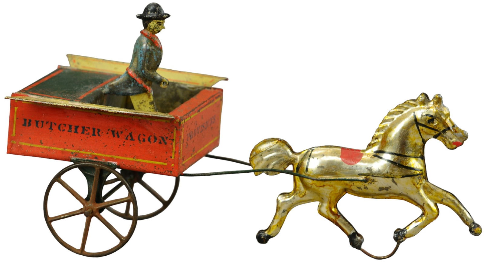 EARLY AMERICAN TIN BUTCHER WAGON (1 of 4)