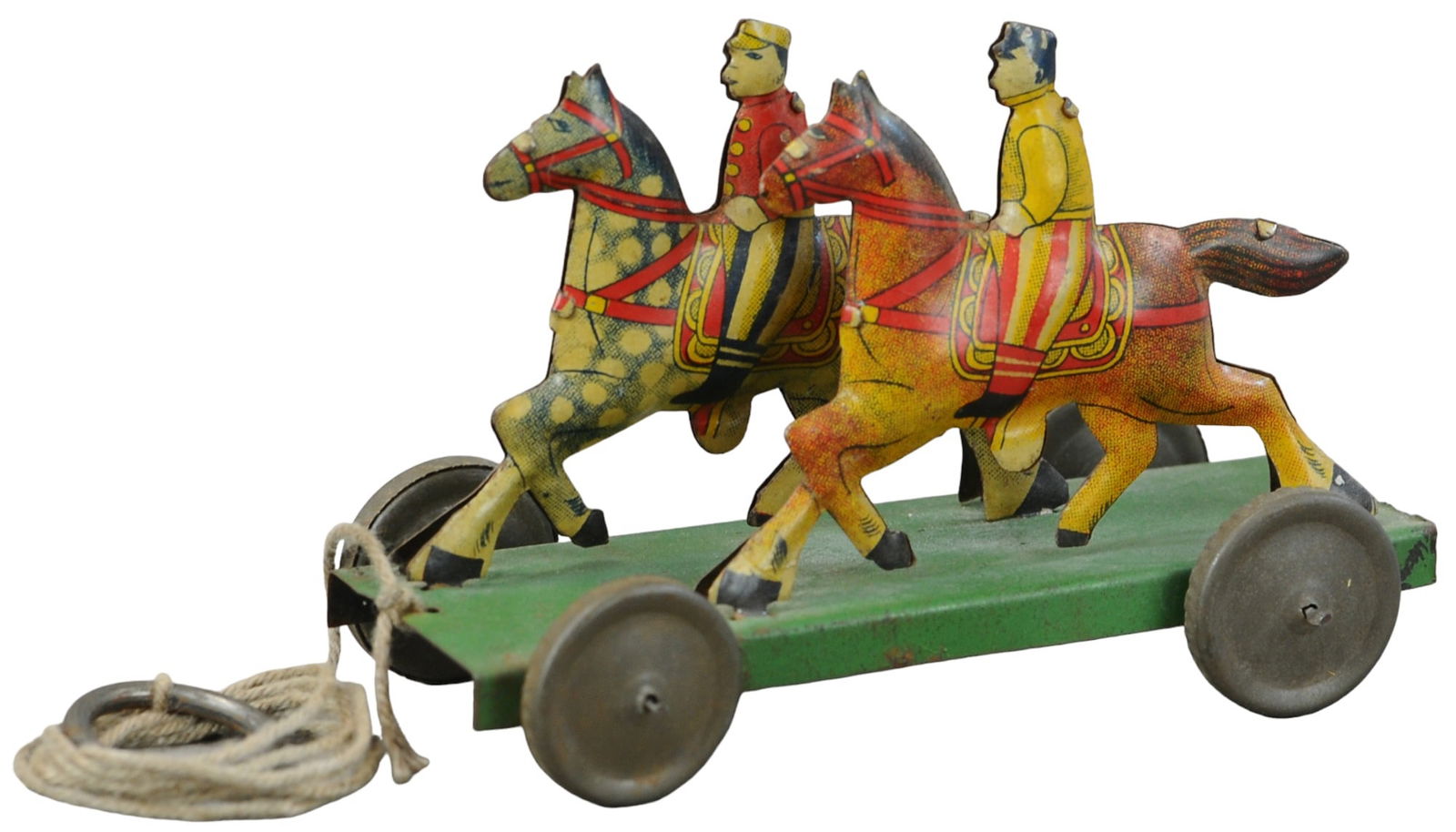 JAPANESE HORSEBACK NICKEL TOY: 98. JAPANESE HORSEBACK NICKEL TOY 5" l. All Original Condition. $200 - $400 Condition All Original Condition.