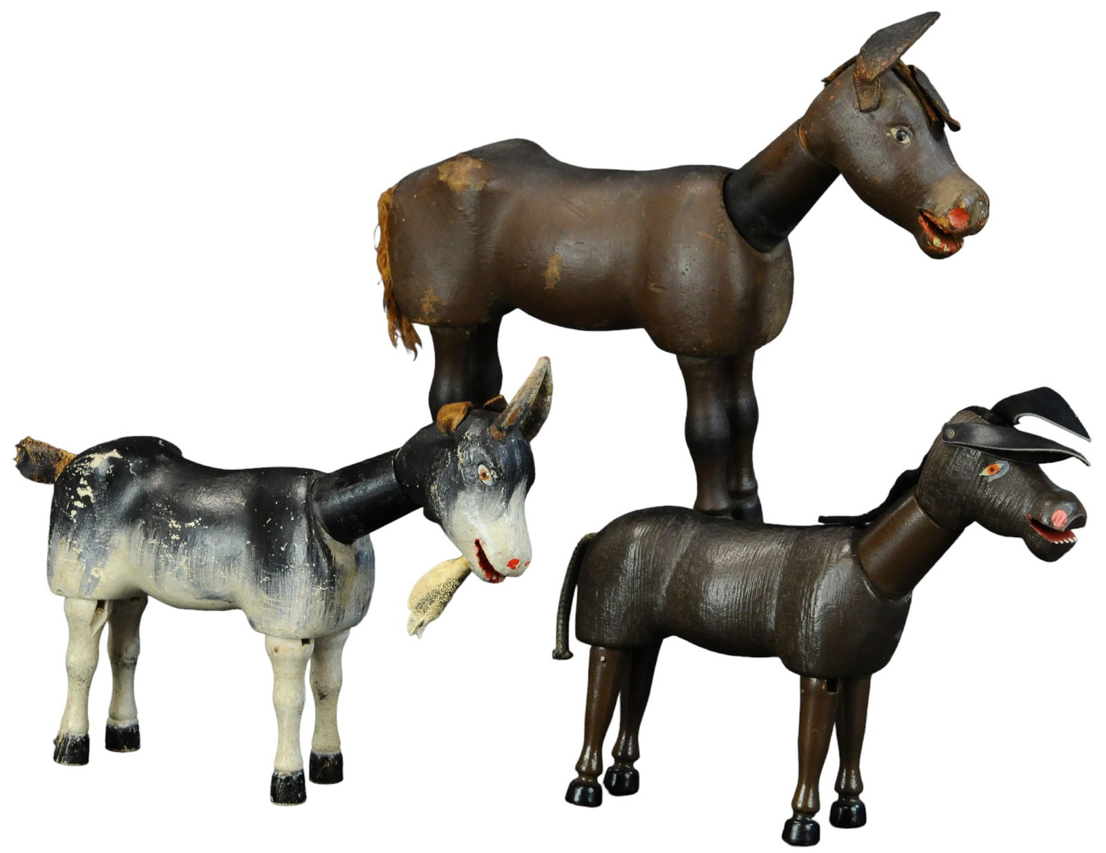 SCHOENHUT GOAT W/ TWO DONKEYS (1 of 2)