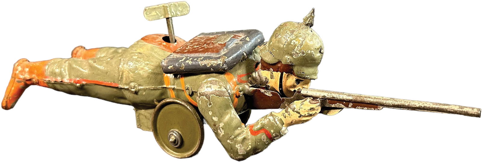 GUNTHERMANN CRAWLING SOLDIER: 64. GUNTHERMANN CRAWLING SOLDIER | 11" l. | (Excellent Condition) | $500 - $750