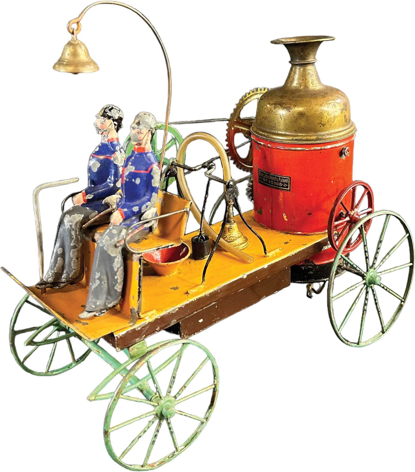 RARE 1895 BING FIRE PUMPER W/ FIGURES (1 of 7)