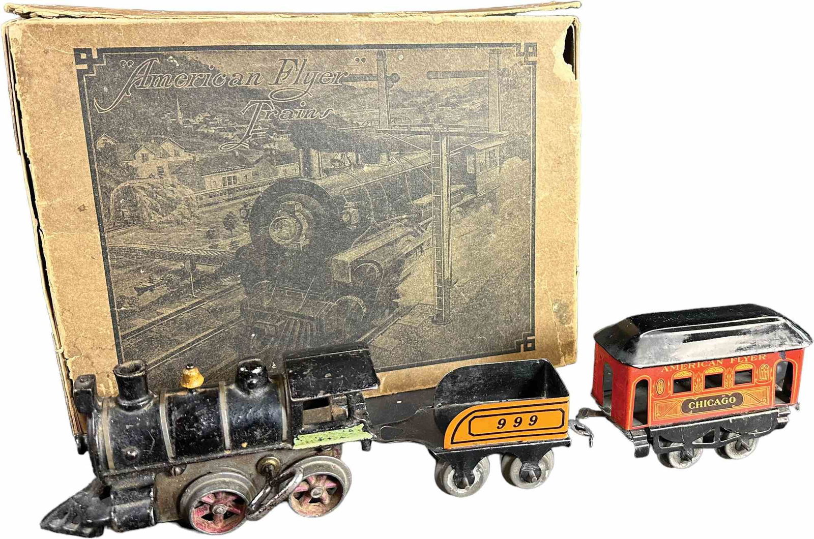 BOXED AMERICAN FLYER METZEL THREE WINDOW SET (1 of 9)