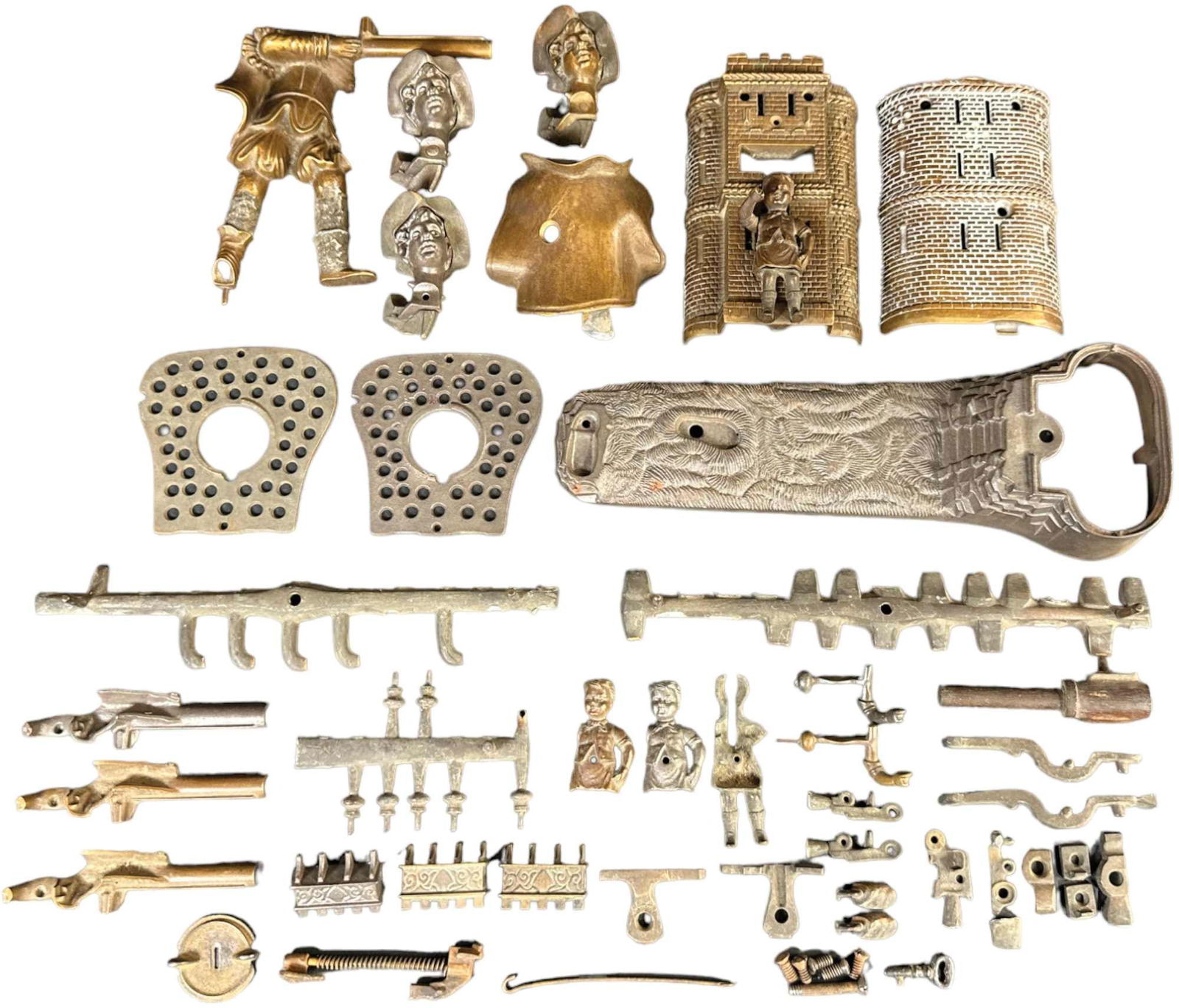 WILLIAM TELL MECHANICAL BANK BRASS PATTERN PARTS (1 of 6)