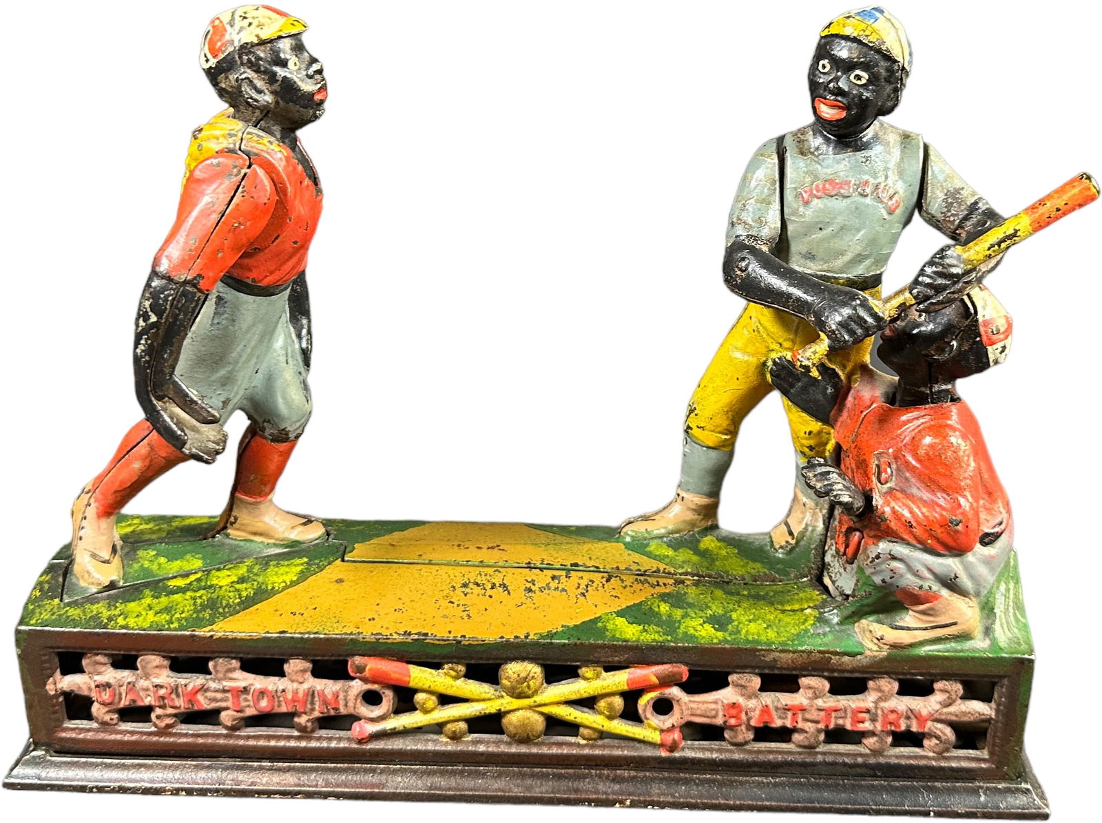 The Baseball Mechanical Bank Darktown Battery Auction