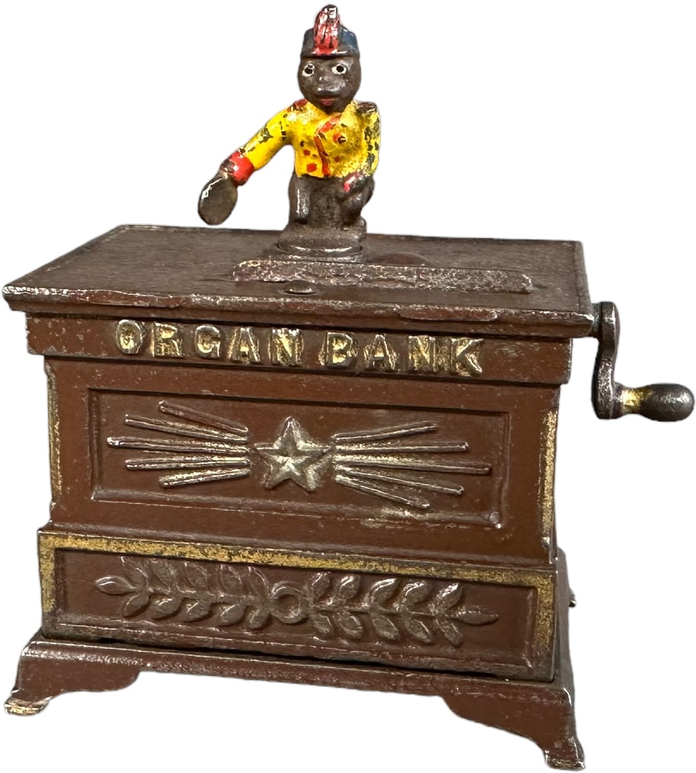 MINIATURE ORGAN BANK MECHANICAL BANK (1 of 6)
