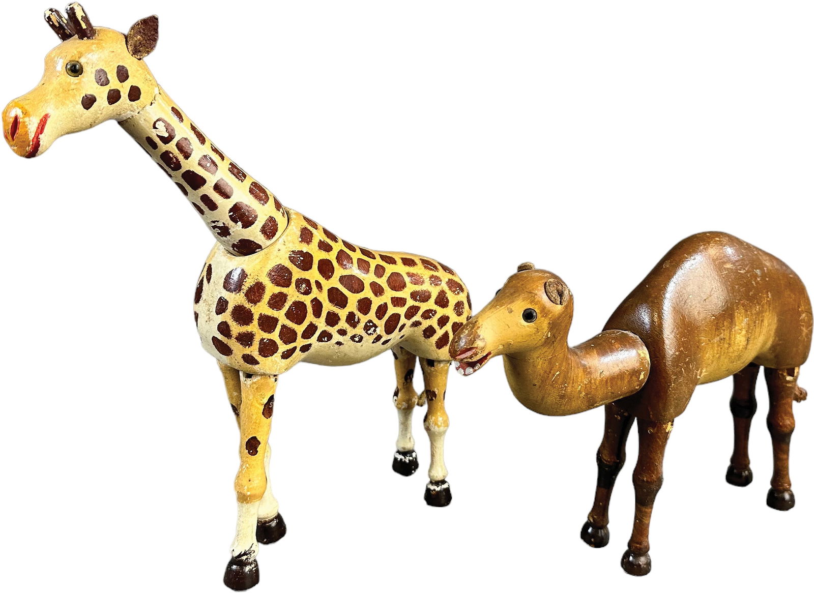 SCHOENHUT GLASS-EYED CAMEL & GIRAFFE (1 of 6)