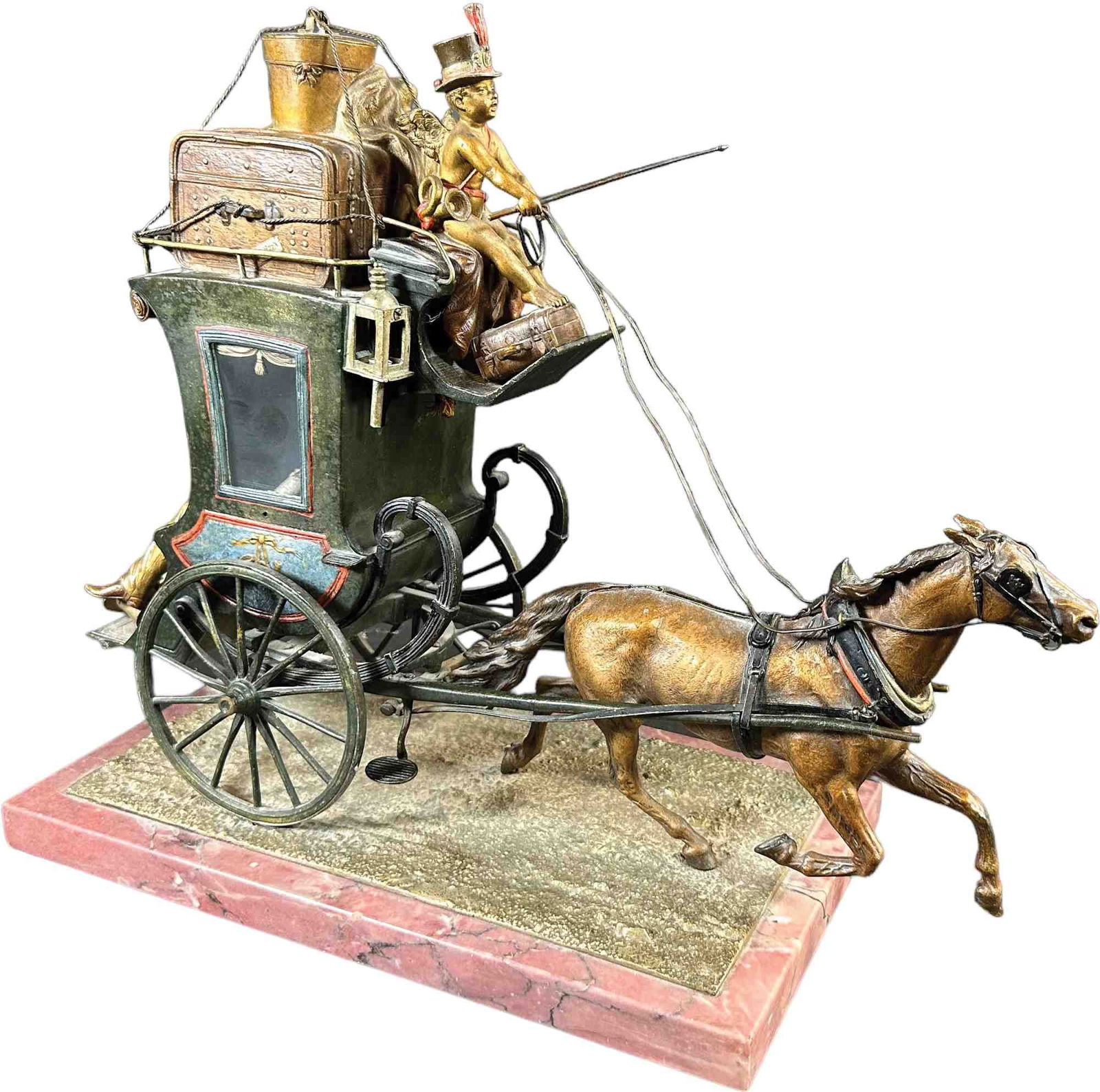 FIGURAL BRONZE HANSOM CAB WEDDING COACH (1 of 12)