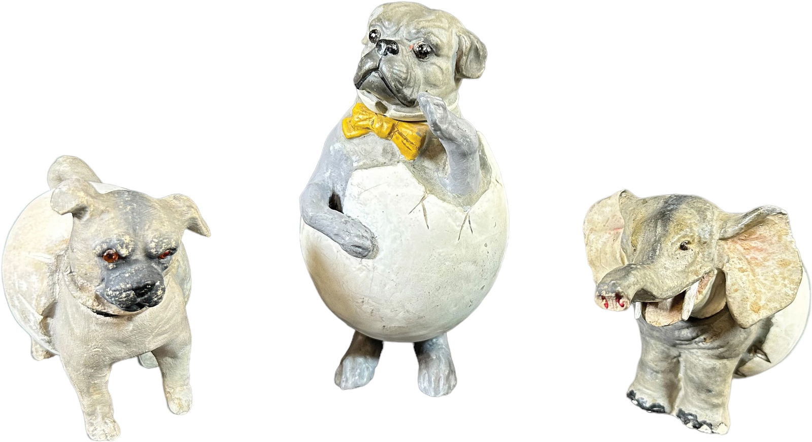 THREE ANIMAL IN EGG CANDY CONTAINERS (1 of 5)