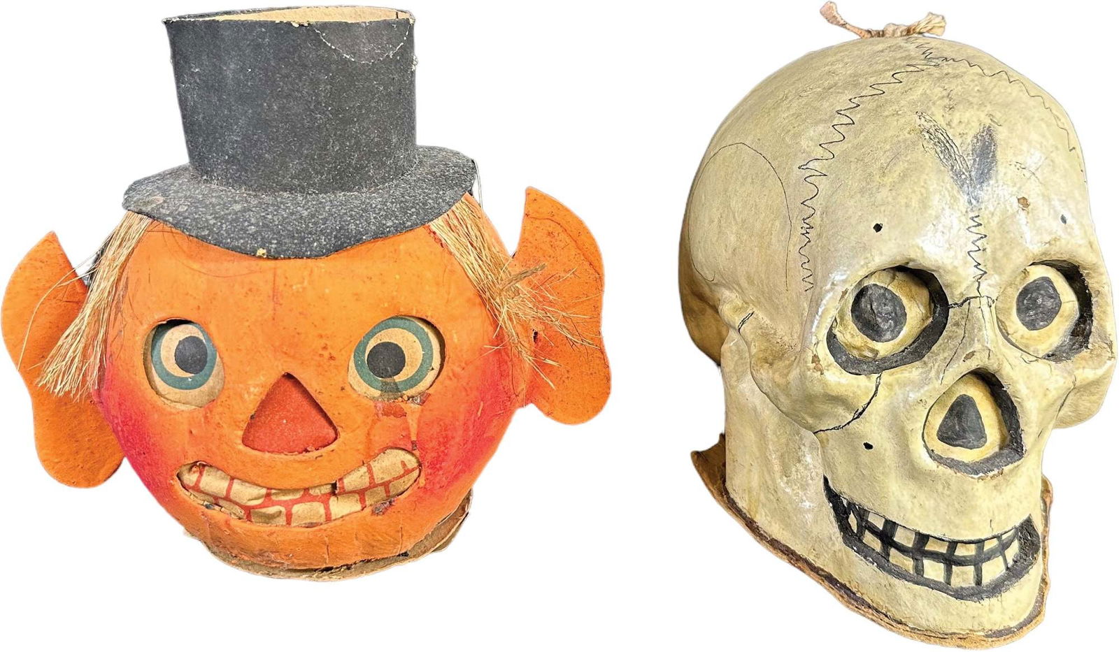 JACK O LANTERN W/ HAT AND SKULL LANTERN (1 of 5)