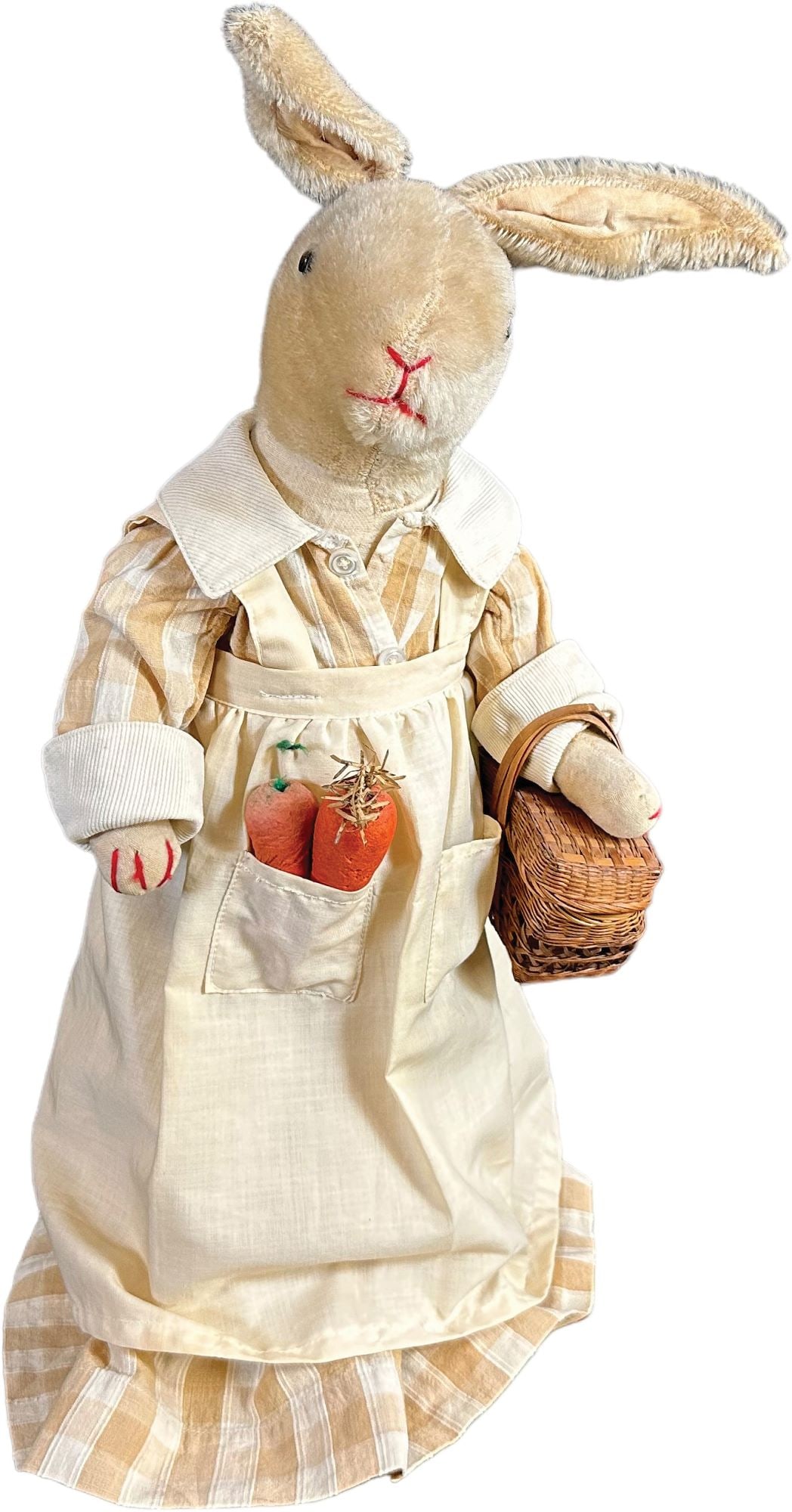 LARGE STUFFED MOHAIR MOTHER RABBIT (1 of 8)