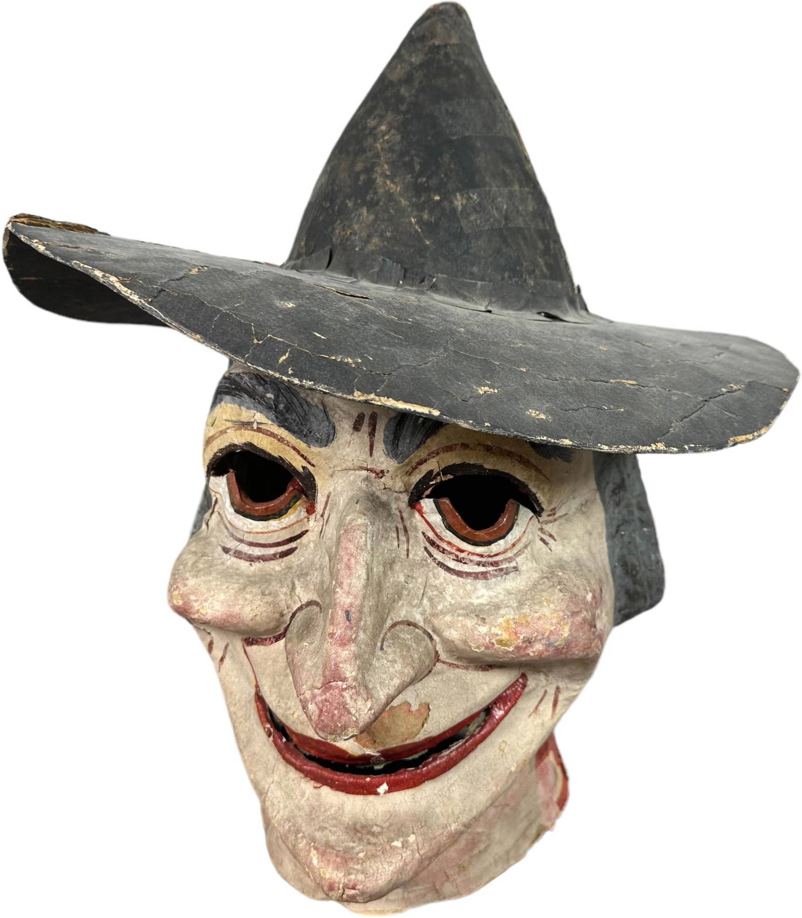 Giant German Paper Mache Witch Lantern Auction