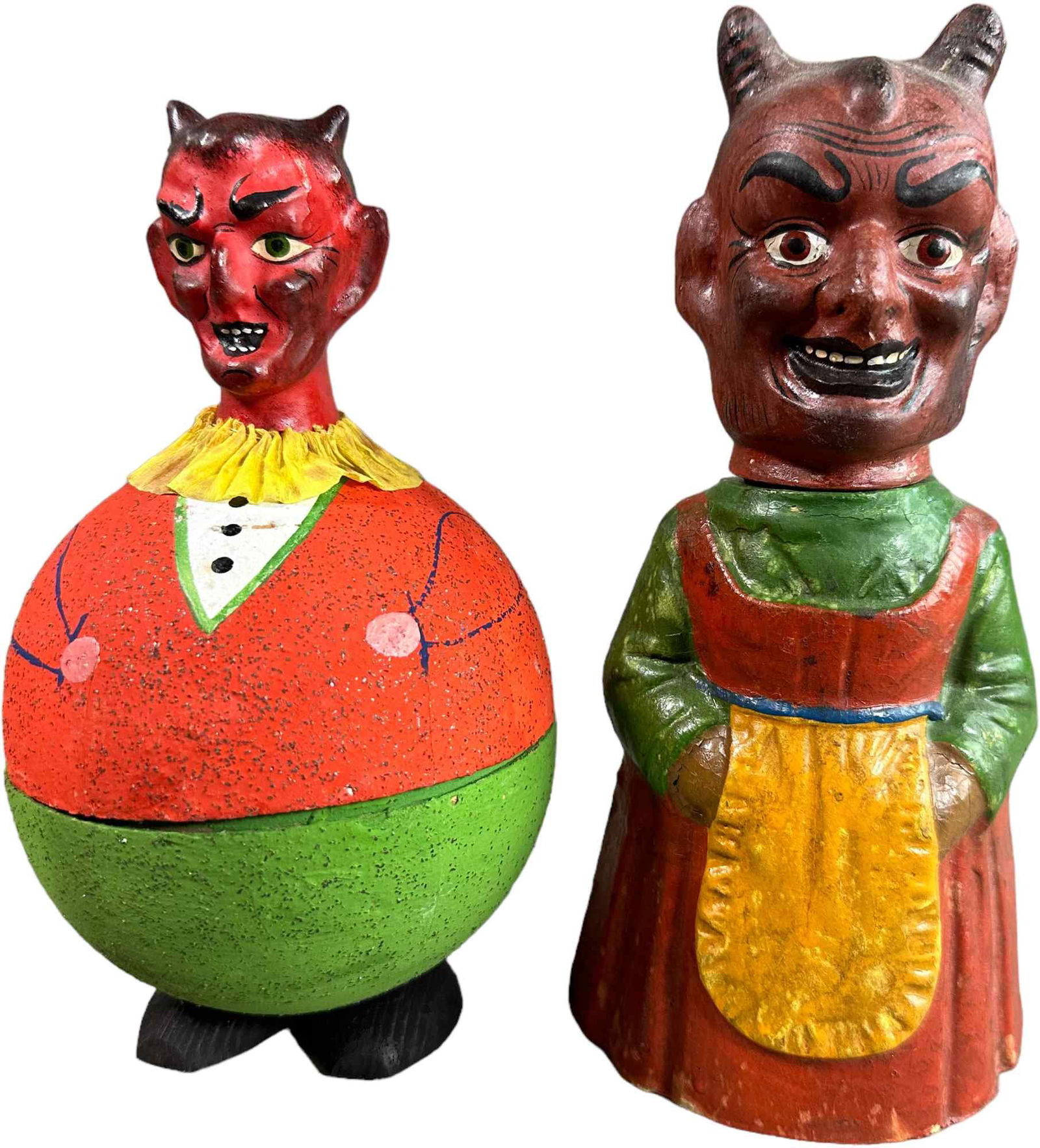 TWO DEVIL FIGURE CANDY CONTAINERS (1 of 4)