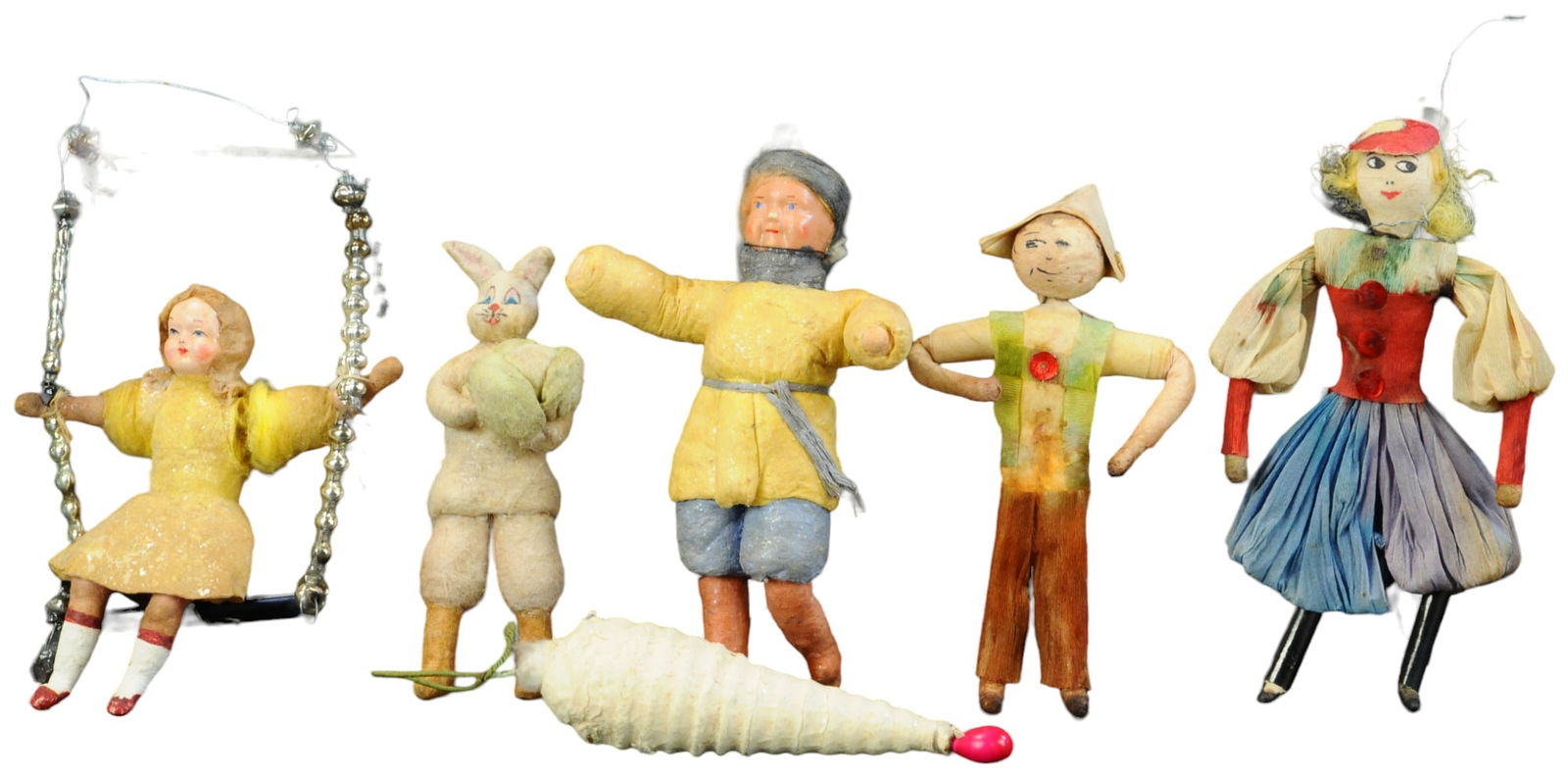 FIVE PRESSED COTTON ORNAMENTS (1 of 2)