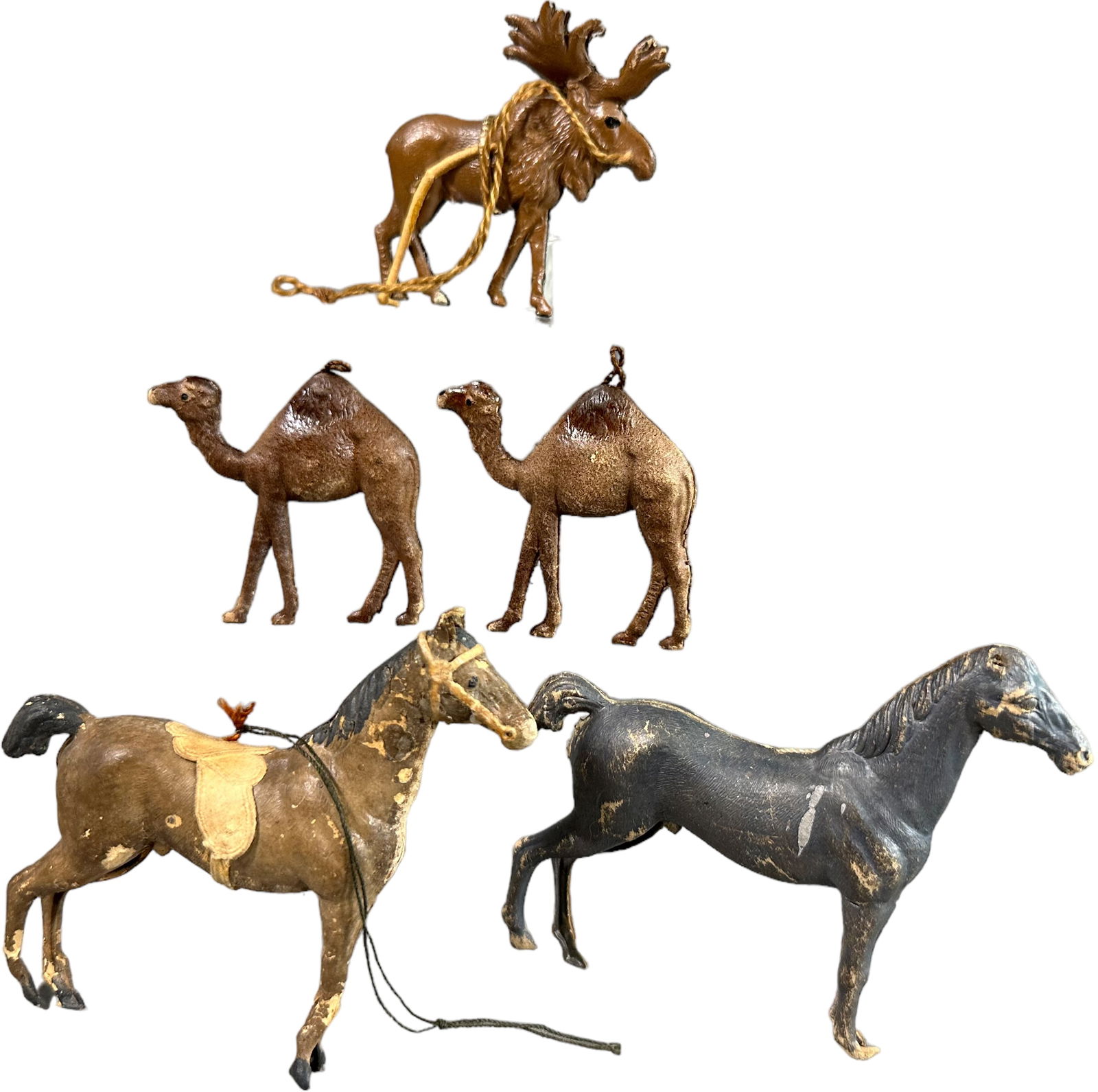 FIVE DRESDEN ANIMAL ORNAMENTS (1 of 3)