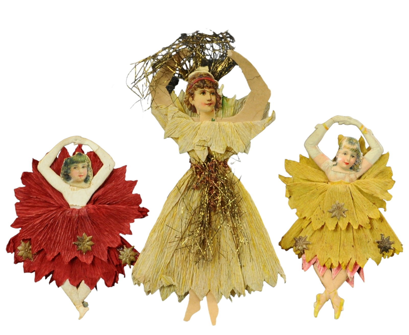 THREE BALLERINAS W/ CREPE CLOTHES (1 of 2)