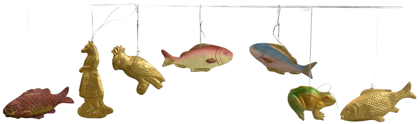 SEVEN RUSSIAN DRESDEN CHRISTMAS ORNAMENTS (1 of 2)