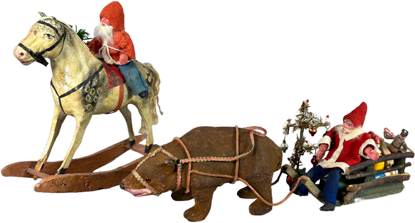 SANTA ROCKING HORSE & BEAR DRAWN SLEIGH (1 of 4)