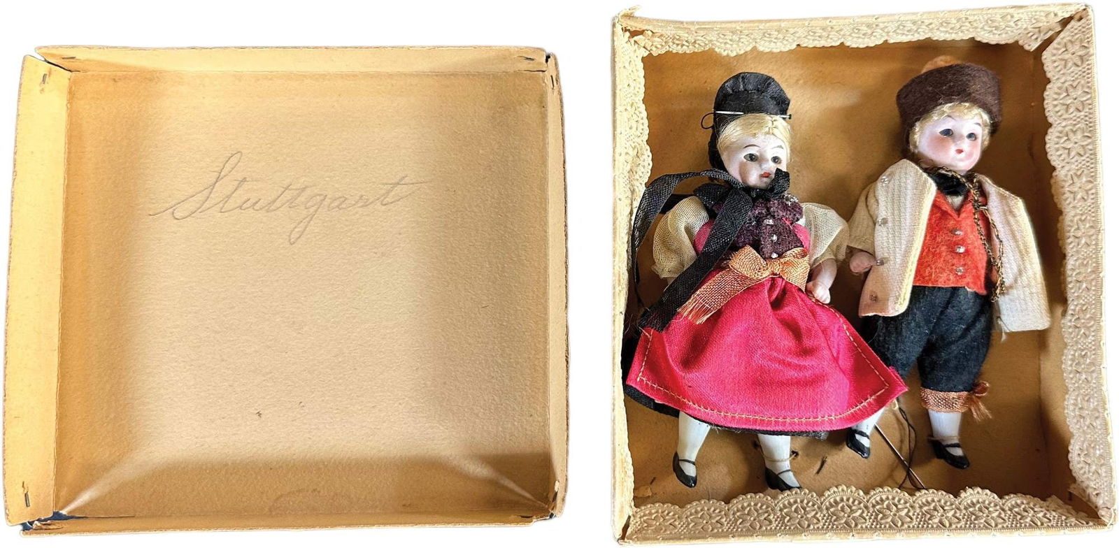 TWO SMALL BISQUE HEAD CHILDREN DOLLS (1 of 4)