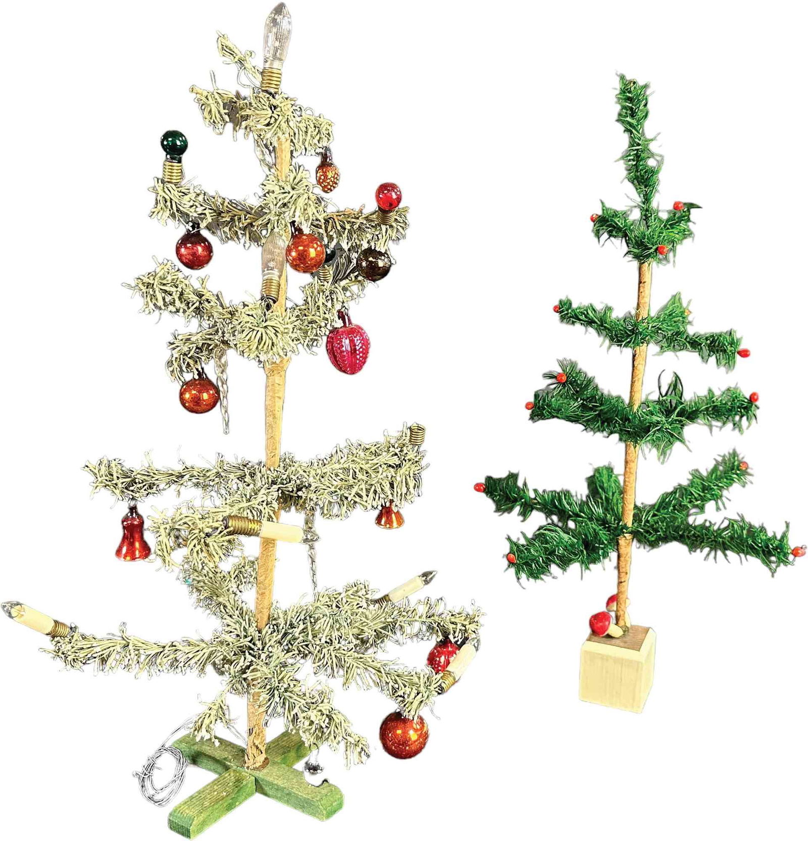 TWO SMALL FEATHER TREES (1 of 5)