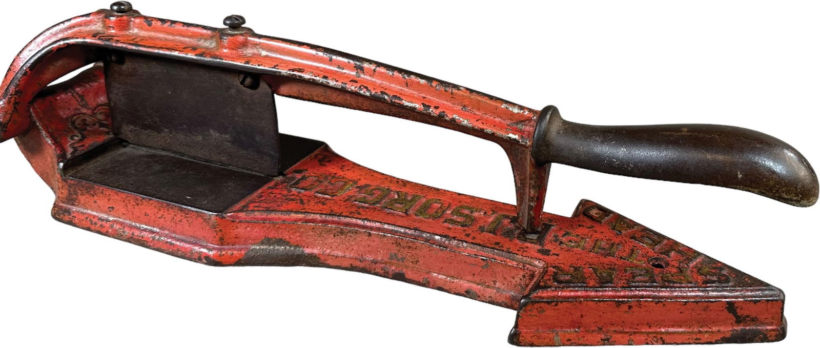 LARGE IRON SPEAR HEAD TOBACCO CUTTER (1 of 8)
