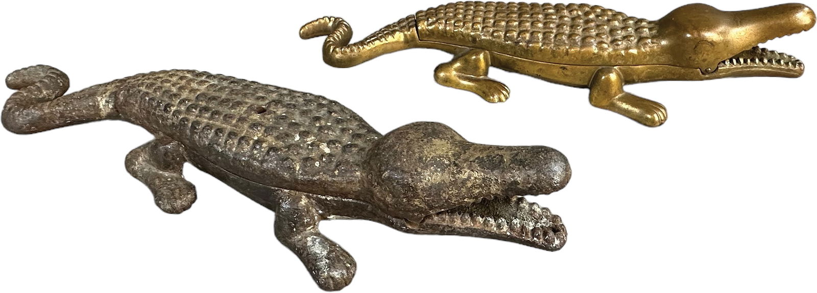 TWO ALLIGATOR CIGAR MATCH SAFES (1 of 7)