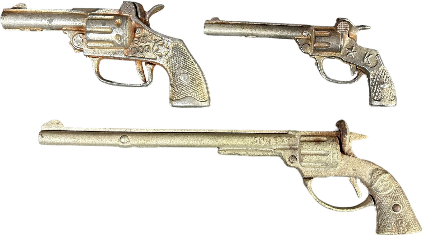 THREE CAST IRON CAP GUNS (1 of 5)
