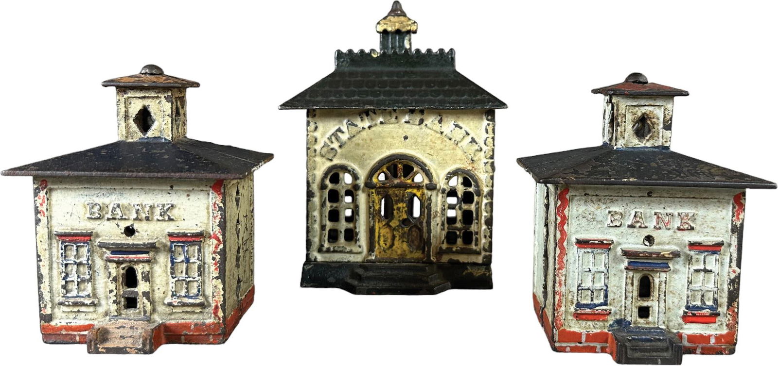 PAINTED STATE BANK & TWO CUPOLA STILL BANKS (1 of 9)