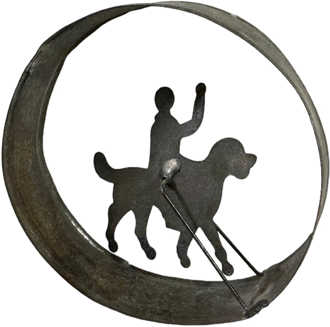 GEORGE BROWN BOY ON DOG HOOP TOY (1 of 4)