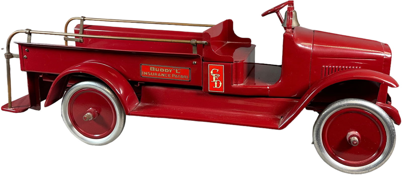 BUDDY L INSURANCE PATROL: 608. BUDDY L INSURANCE PATROL | 24" l. | Professionally Restored. | $300 - $600